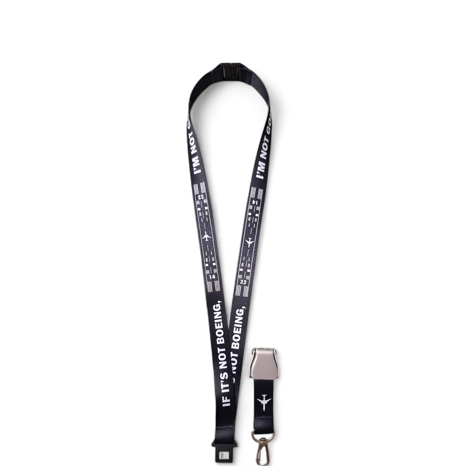 BOEING IF IT´S NOT BOEING I'M NOT GOING PISTA LANYARD SEAT BELT
