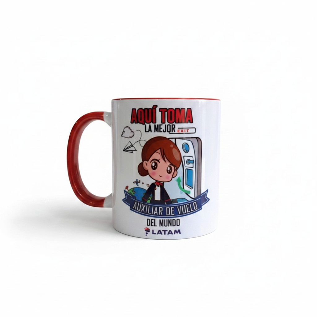 MUG AQUI TOMA LA MEJOR AUXILAR DE VUELO LATAM