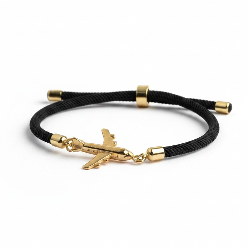 Pulsera Ajustable con Abalorios y Detalle de Avion (Copia)