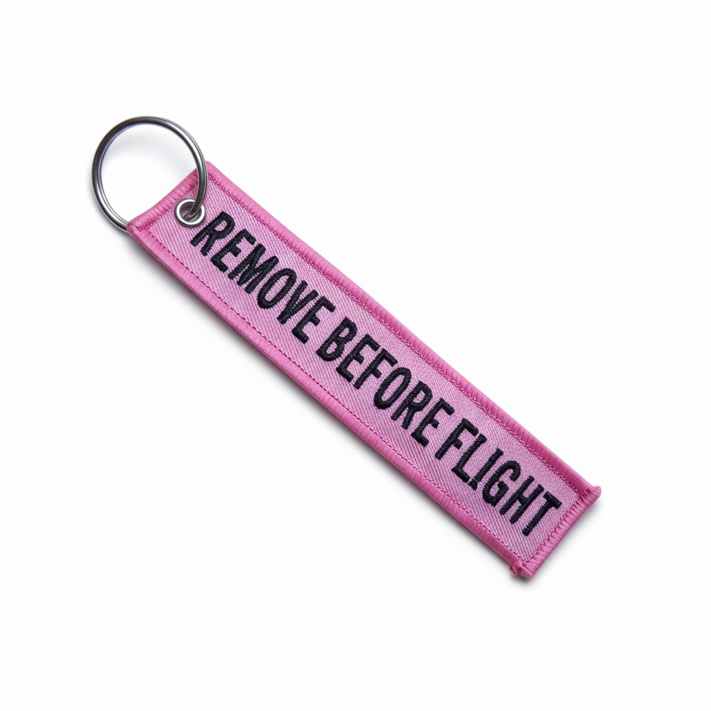REMOVE BEFORE FLIGHT ROSADO LLAVERO