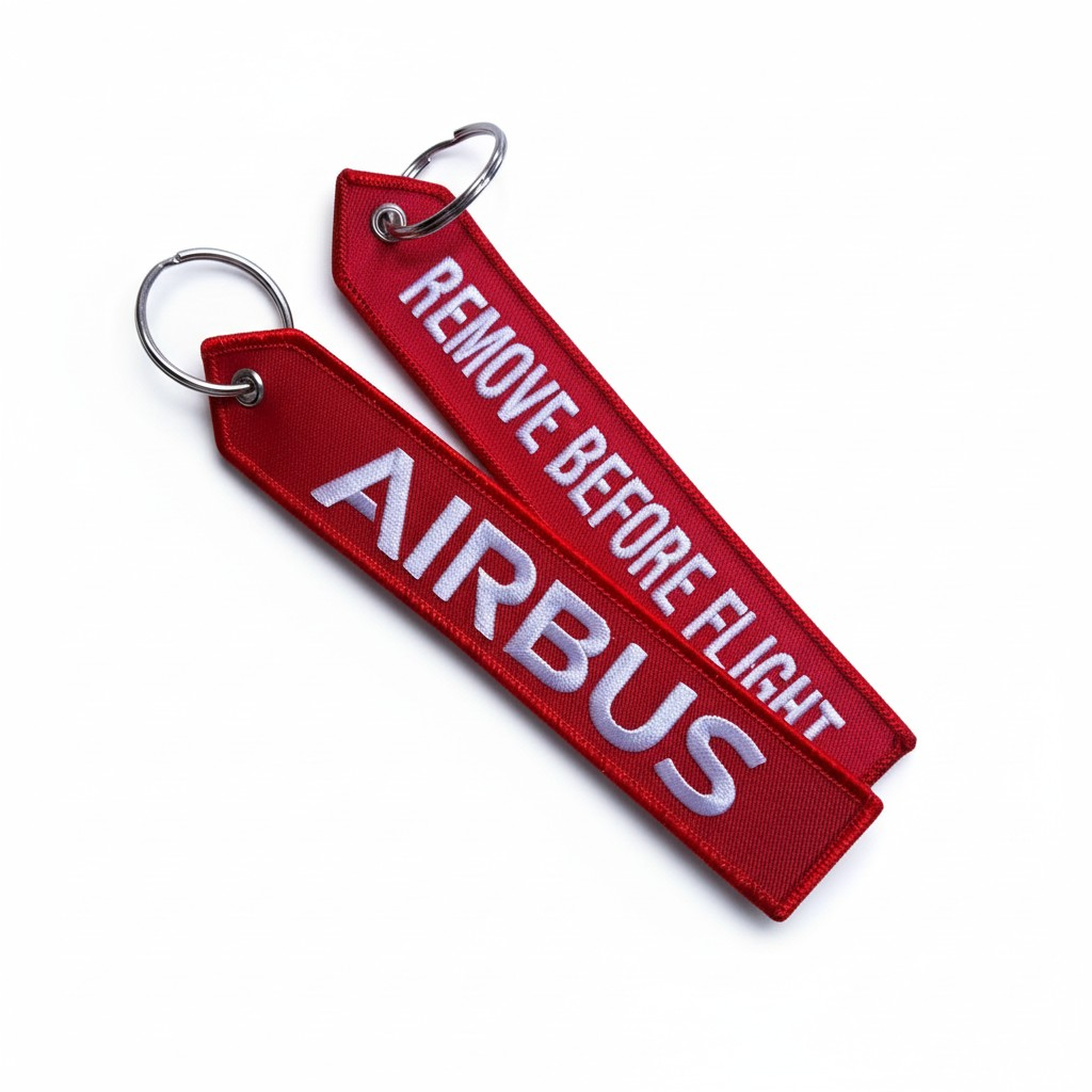 AIRBUS "REMOVE BEFORE FLIGHT" ROJO LLAVERO