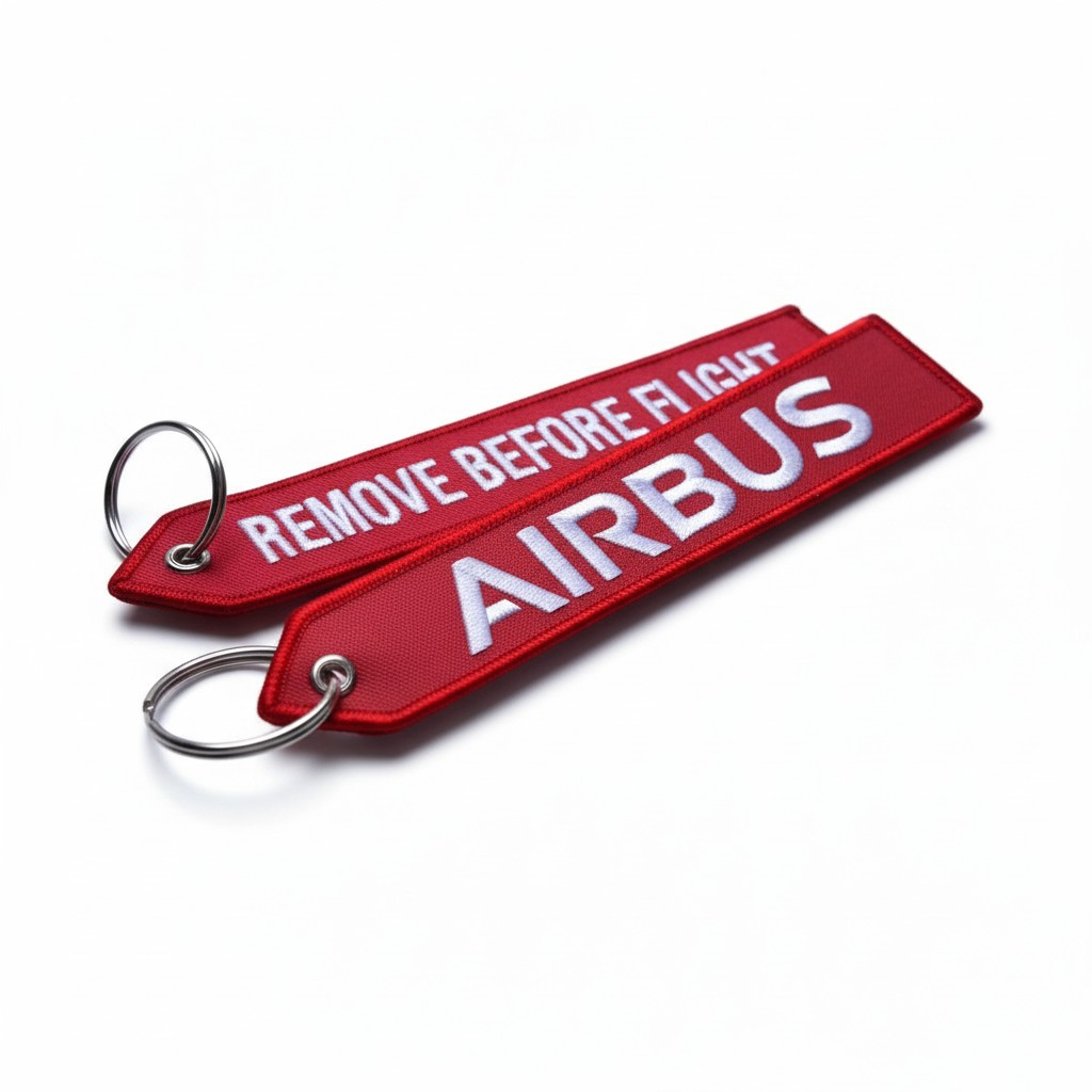 AIRBUS "REMOVE BEFORE FLIGHT" ROJO LLAVERO