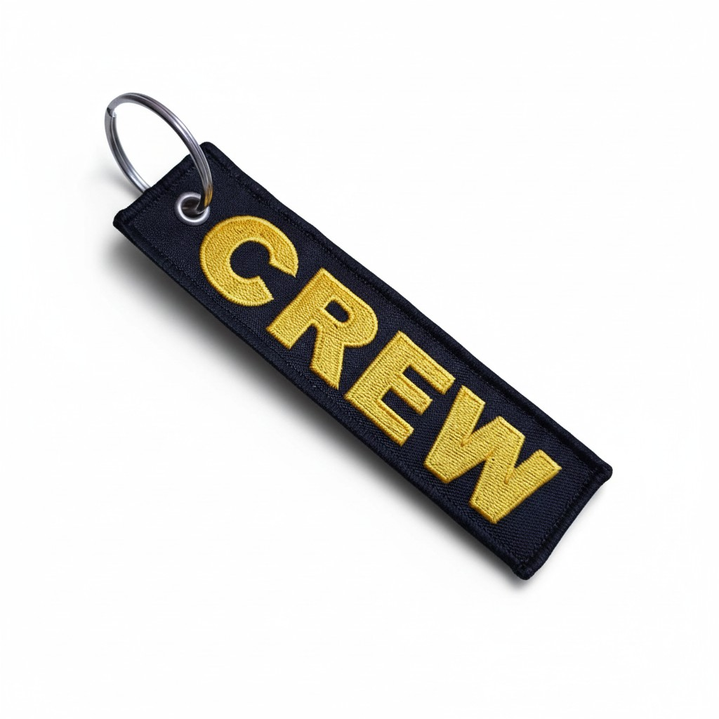 CREW NEGRO CON AMARILLO LLAVERO