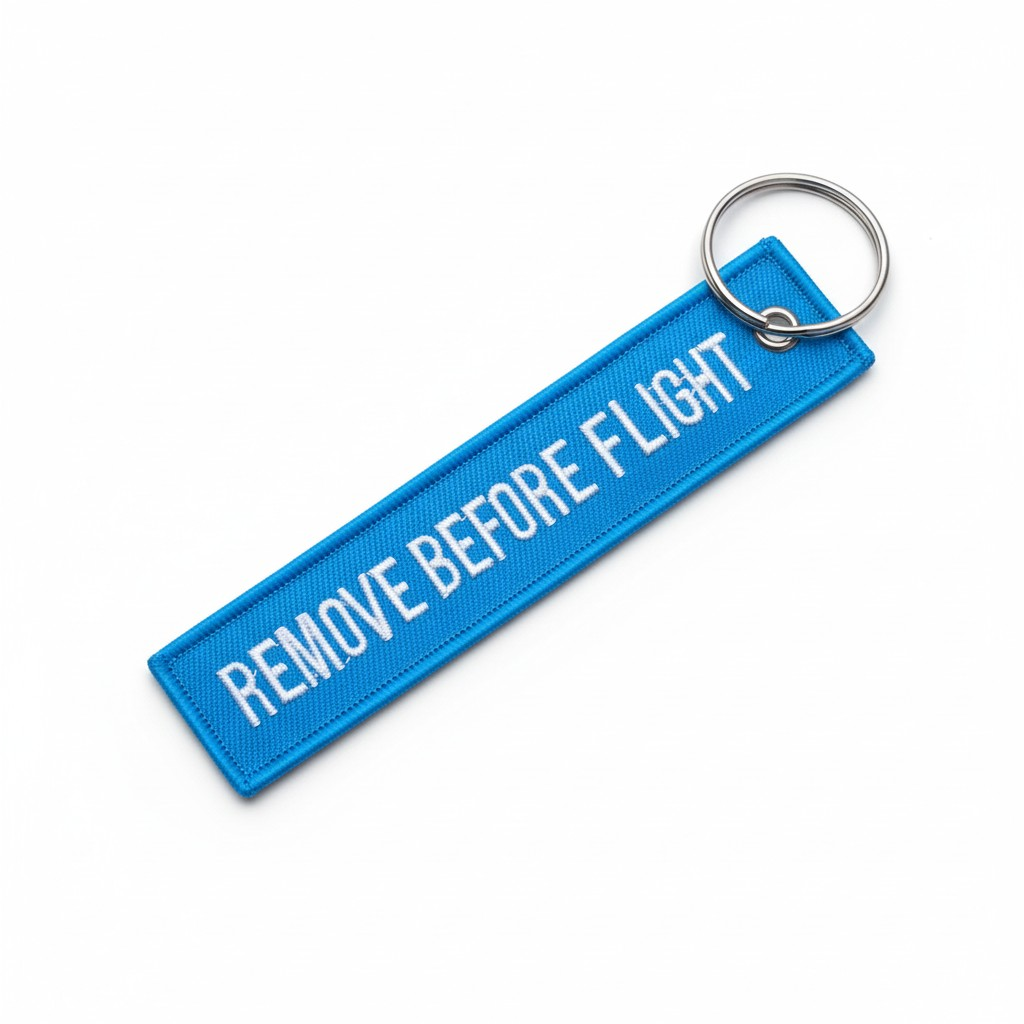 REMOVE BEFORE FLIGHT AZUL CLARO LLAVERO