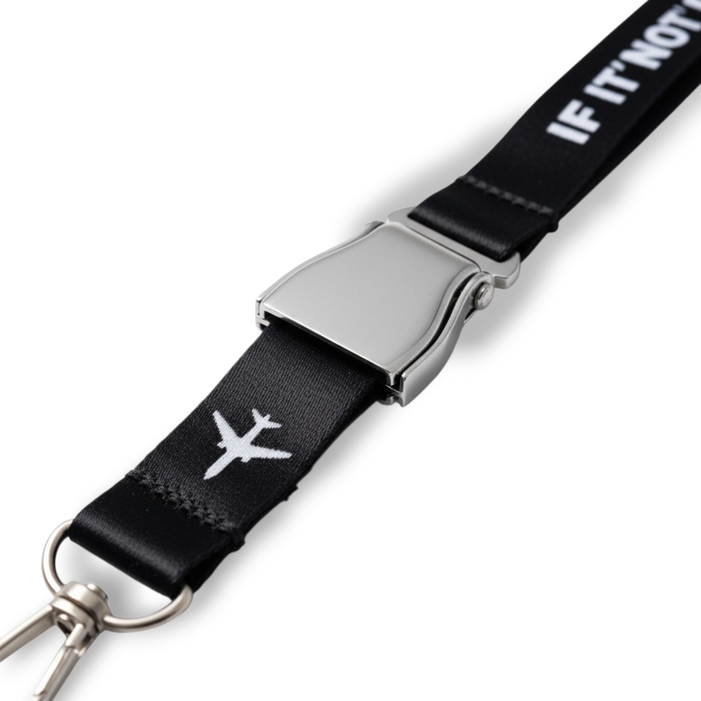 BOEING IF IT´S NOT BOEING I'M NOT GOING PISTA LANYARD SEAT BELT