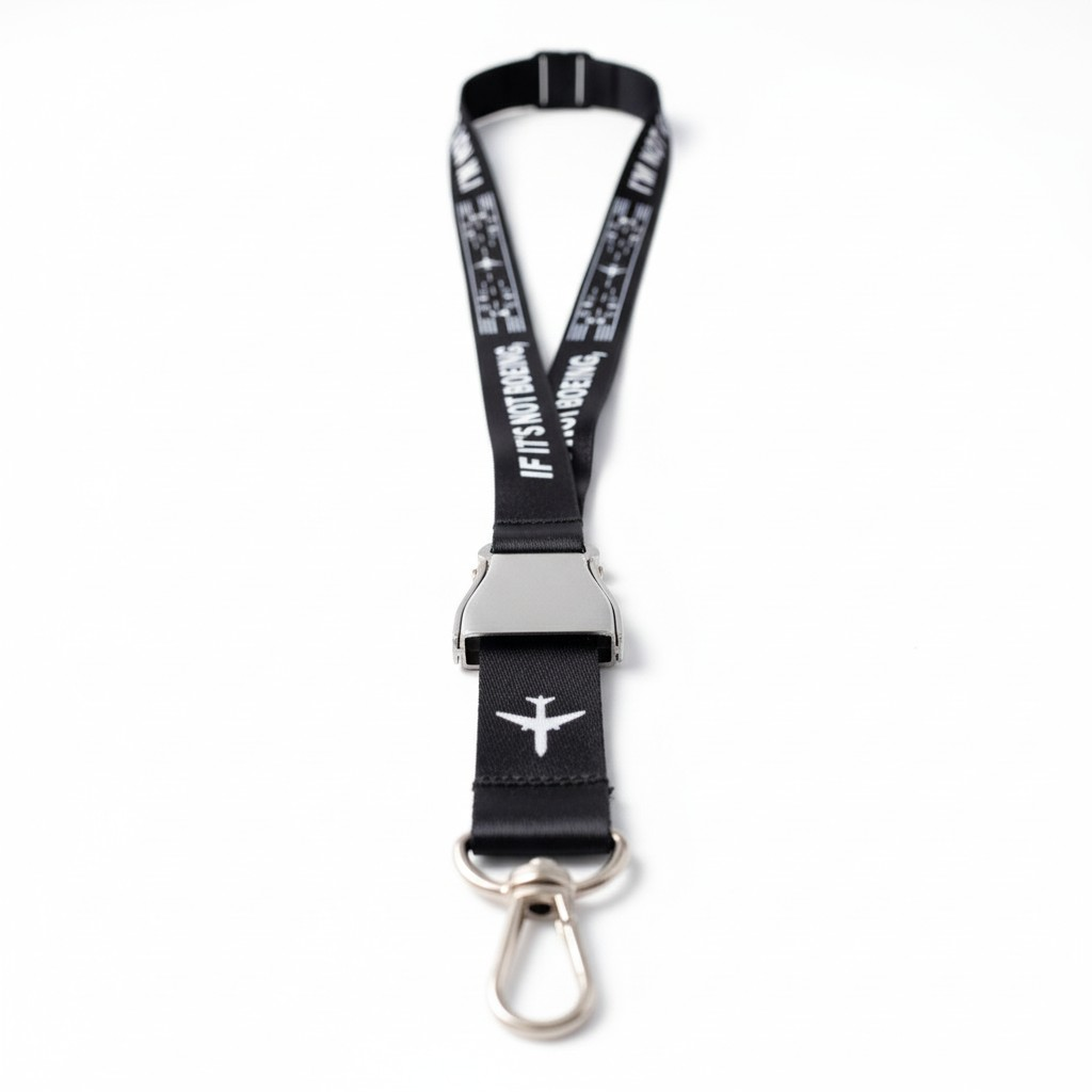 BOEING IF IT´S NOT BOEING I'M NOT GOING PISTA LANYARD SEAT BELT
