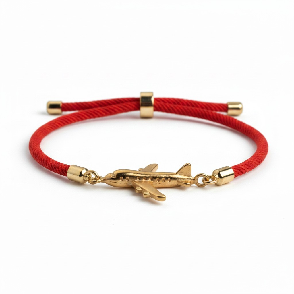 Pulsera Ajustable con Abalorios y Detalle de Avion (Copia) (Copia)