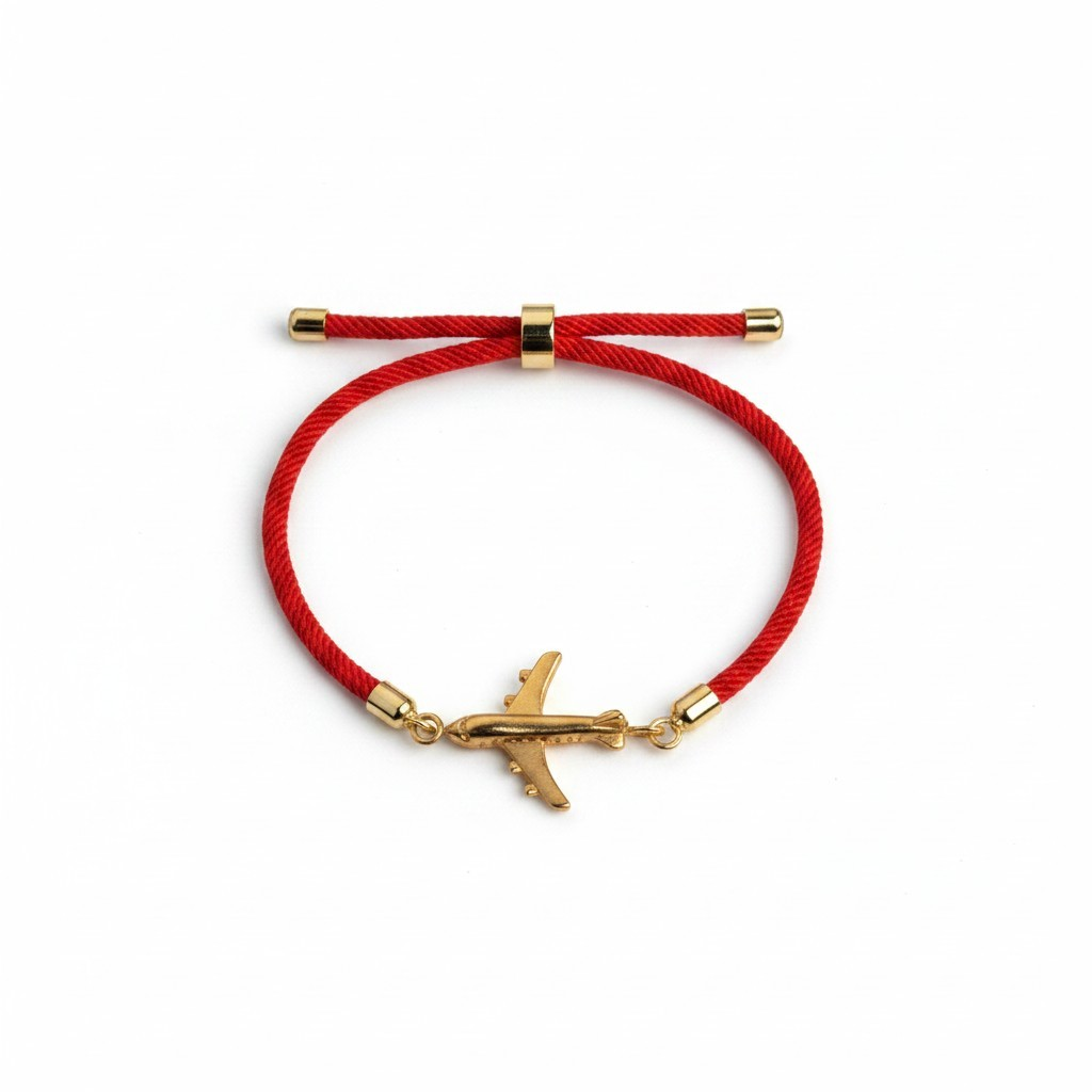 Pulsera Ajustable con Abalorios y Detalle de Avion (Copia) (Copia)