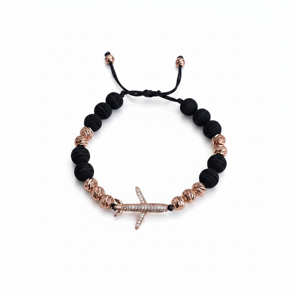 Pulsera Ajustable con Abalorios y Detalle de Avion (Copia) (Copia) (Copia) (Copia)