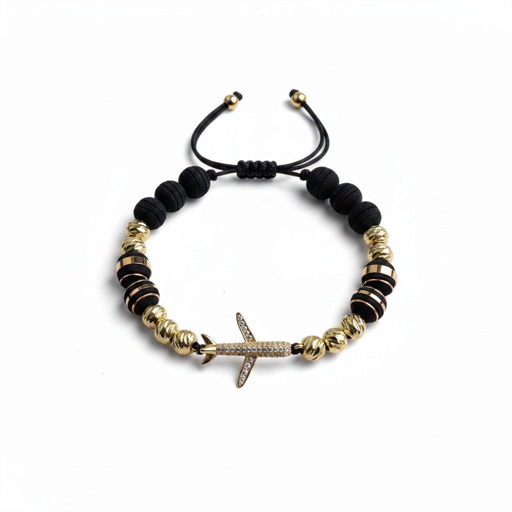 Pulsera Ajustable con Abalorios y Detalle de Avion (Copia) (Copia) (Copia) (Copia) (Copia) (Copia) (Copia)