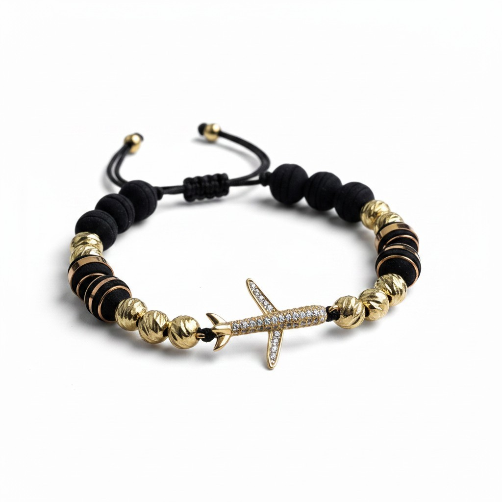 Pulsera Ajustable con Abalorios y Detalle de Avion (Copia) (Copia) (Copia) (Copia) (Copia) (Copia) (Copia)