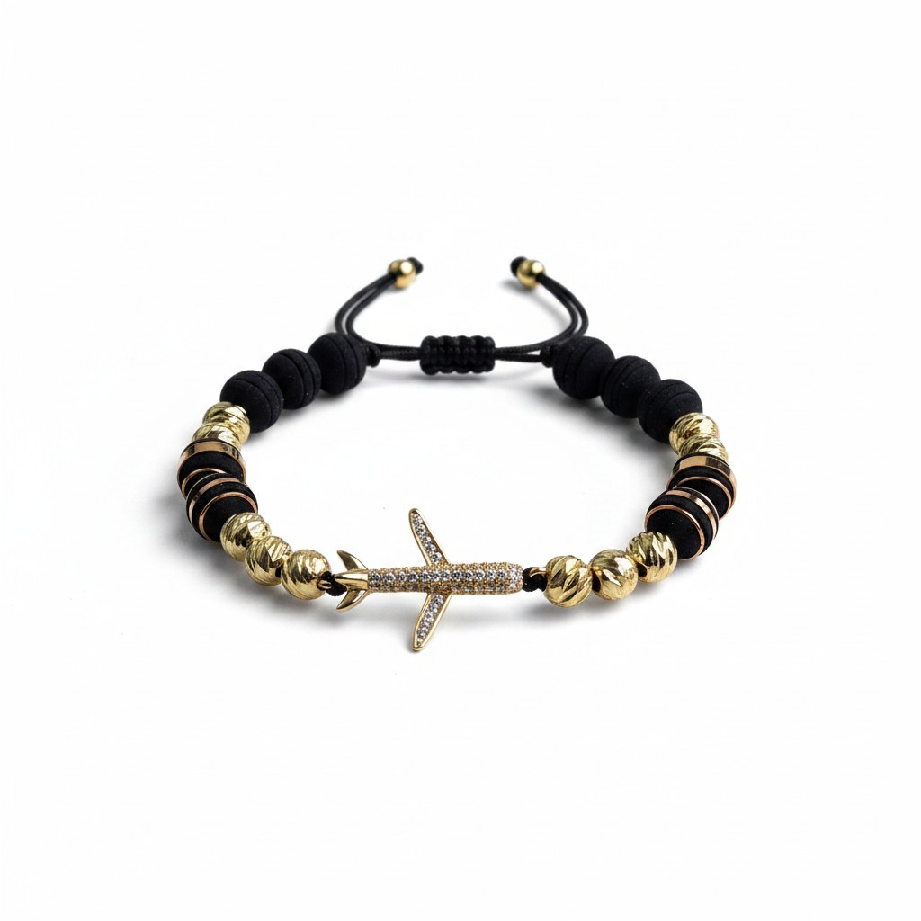 Pulsera Ajustable con Abalorios y Detalle de Avion (Copia) (Copia) (Copia) (Copia) (Copia) (Copia) (Copia)