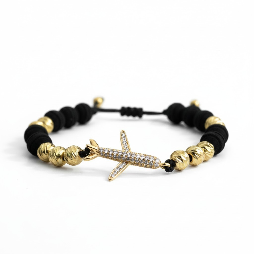 Pulsera Ajustable con Abalorios y Detalle de Avion (Copia) (Copia) (Copia) (Copia) (Copia) (Copia)