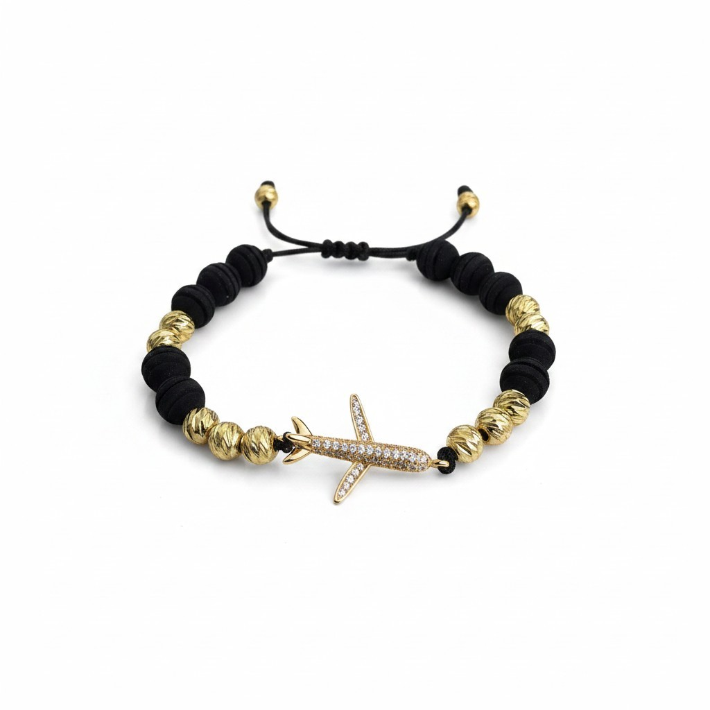 Pulsera Ajustable con Abalorios y Detalle de Avion (Copia) (Copia) (Copia) (Copia) (Copia) (Copia)