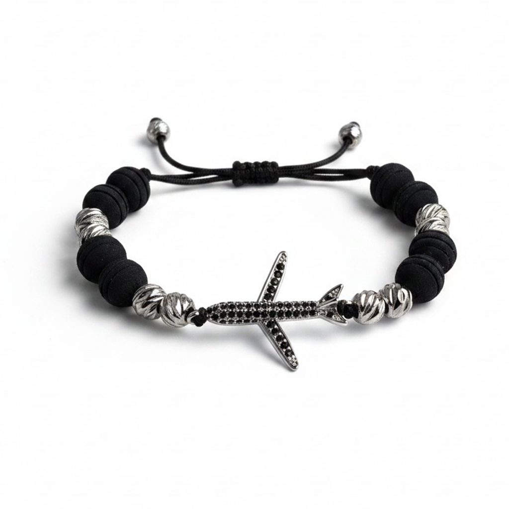 Pulsera Ajustable con Abalorios y Detalle de Avion (Copia) (Copia) (Copia) (Copia)