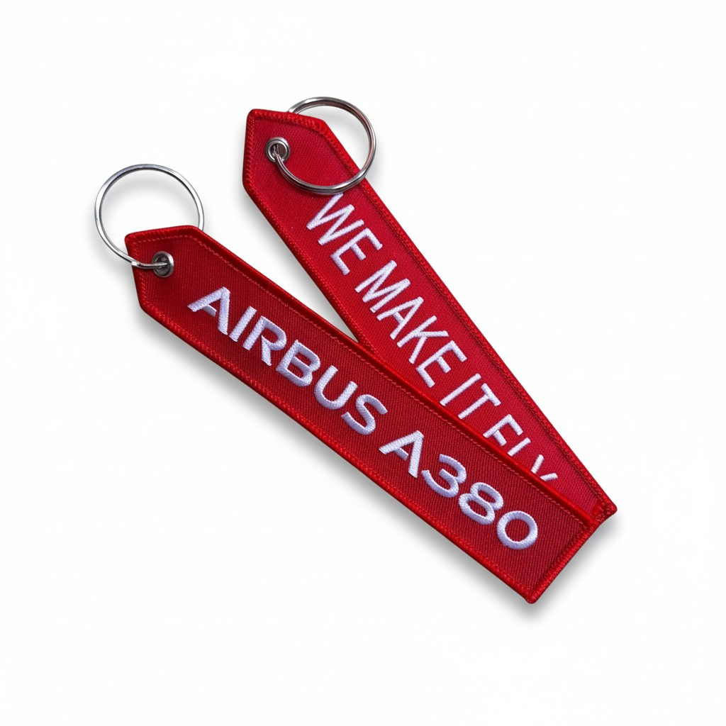 LLAVERO  AIRBUS A380 WE MAKE IT FLY ROJO